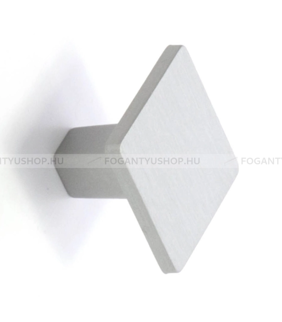 RUJZ DESIGN Gombfogantyú - 826.30e - 1 furatos - Ezüst inox (szálcsiszolt) SNiL - Zamak fém ötvözet - Fém gombfogantyú, bútorgomb (szögletes, kerek)