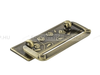 RUJZ DESIGN Fogantyú - 64 mm - 416.14 - Antik patina barna - Zamak fém ötvözet