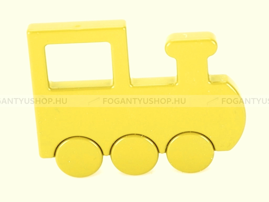 RUJZ DESIGN Bútor fogantyú - Gyerek mozdony vonat 32 469.50 Citromsárga furattáv 32 Farmer szövet furattáv 32 Farmer szövet furattáv 32 - furattáv 32 mm - Citromsárga rumena1 - Műanyag - Színes gyerekbútor fogantyú