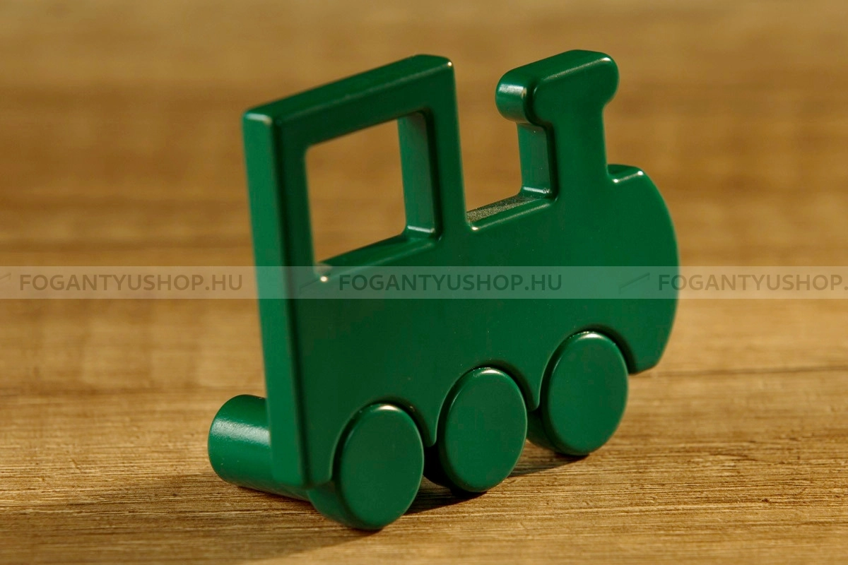 RUJZ DESIGN Bútorfogantyú - Gyerek mozdony vonat 32 469.50 (fű zöld) - furattáv 32 mm - Zöld (fű zöld) zelena4 - Farmer szövet - Színes gyerekbútor fogantyú