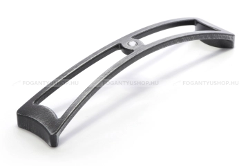 RUJZ DESIGN Bútor fogantyú - 128 mm - 589.02 - Vintage koptatott fekete - Átlátszó kristály - Zamak fém ötvözet - Swarovski kristály