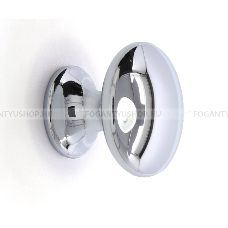 RUJZ DESIGN Gombfogantyú - 162.24 - 1 furatos - Fényes króm Cr - Zamak fém ötvözet - Fém gombfogantyú, bútorgomb (szögletes, kerek)