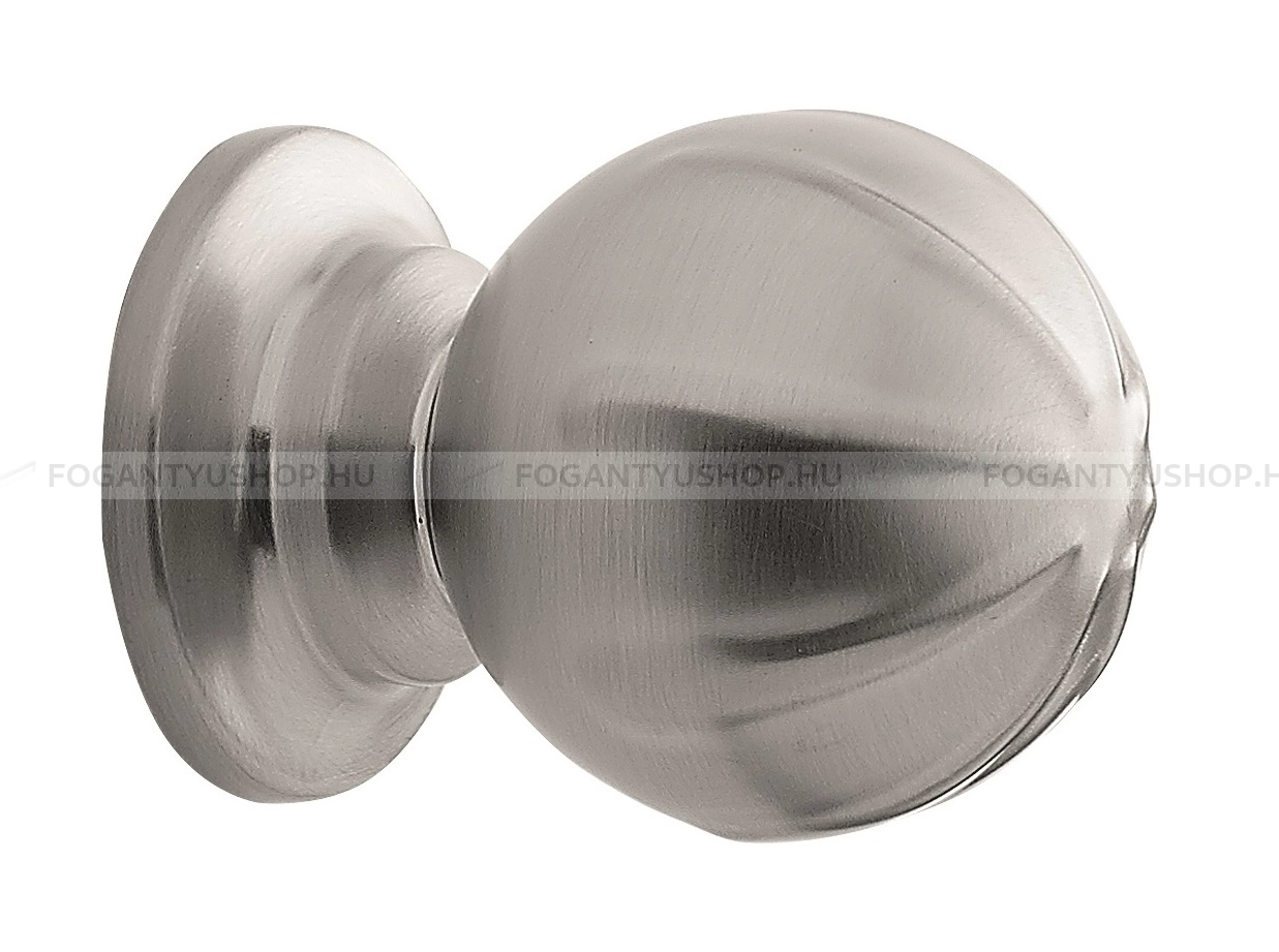 FURNIPART Gombfogantyú - BANISTER - 1 furatos - Ezüst inox (szálcsiszolt) SNiL - Zamak fém ötvözet - Fém gombfogantyú, bútorgomb (szögletes, kerek)