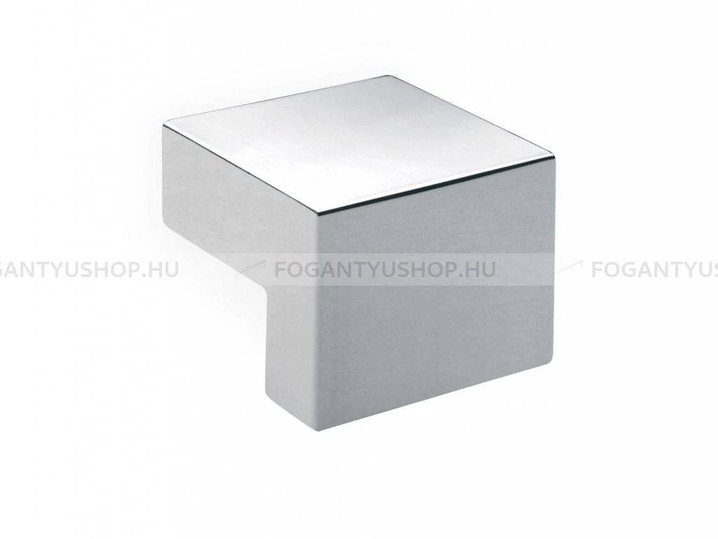 RUJZ DESIGN Bútorgomb - 803.25 - 1 furatos - Fényes króm Cr - Zamak fém ötvözet - Fém gombfogantyú, bútorgomb (szögletes, kerek)