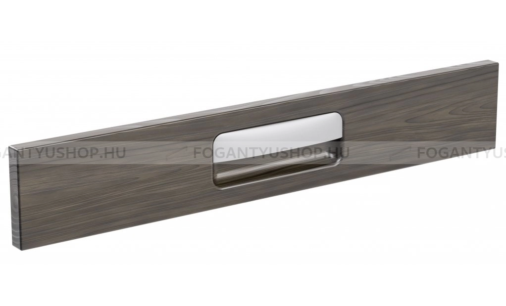 RUJZ DESIGN Fogantyú - 128 435.30 - furattáv 128 mm - Ezüst inox (szálcsiszolt) SNiL - Zamak fém ötvözet - Bútorajtó felületébe marható, süllyeszthető fém fogantyú