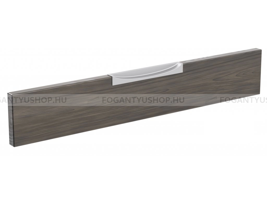 RUJZ DESIGN Fogantyú - 96 586.14 - furattáv 96 mm - Ezüst inox (szálcsiszolt) SNiL - Zamak fém ötvözet - Bútorajtó élébe marható, süllyeszthető fém fogantyú