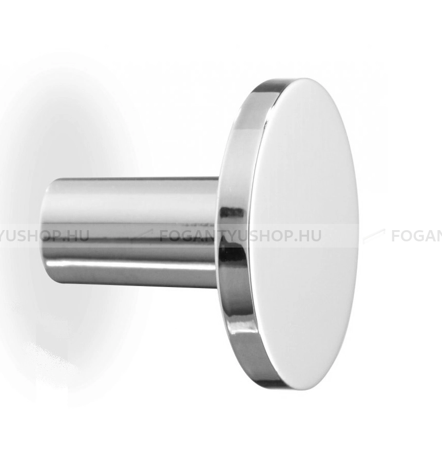 RUJZ DESIGN Gomb fogantyú - 807.24 - 1 furatos - Fényes króm Cr - Zamak fém ötvözet - Fém gombfogantyú, bútorgomb (szögletes, kerek)