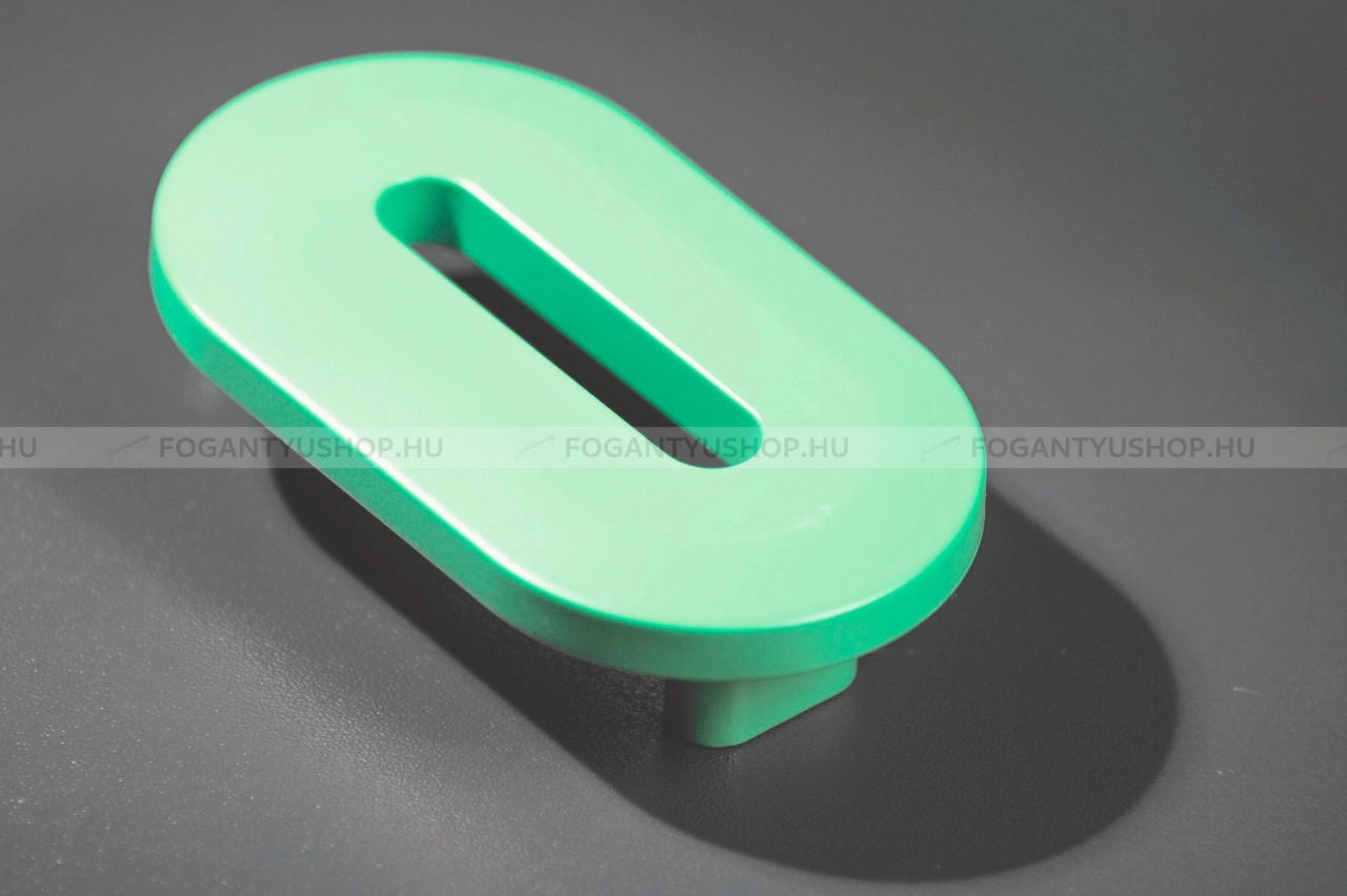 RUJZ DESIGN Bútor fogantyú - Gyerek szám 0 számjegy 64 600.00 zelena barby zelena barby zelena barby - furattáv 64 mm - Barbi zöld zelena barby - Műanyag - Színes gyerekbútor fogantyú