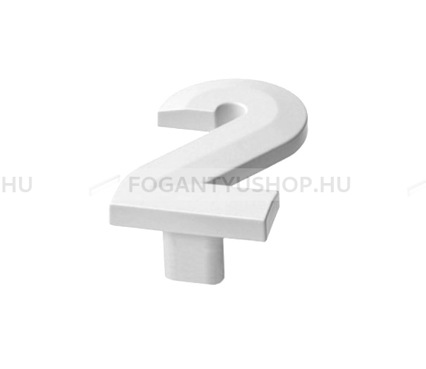 RUJZ DESIGN Bútor fogantyú - Gyerek szám 2 számjegy 64 600.02 - furattáv 64 mm - Fehér belo - Farmer szövet - Színes gyerekbútor fogantyú