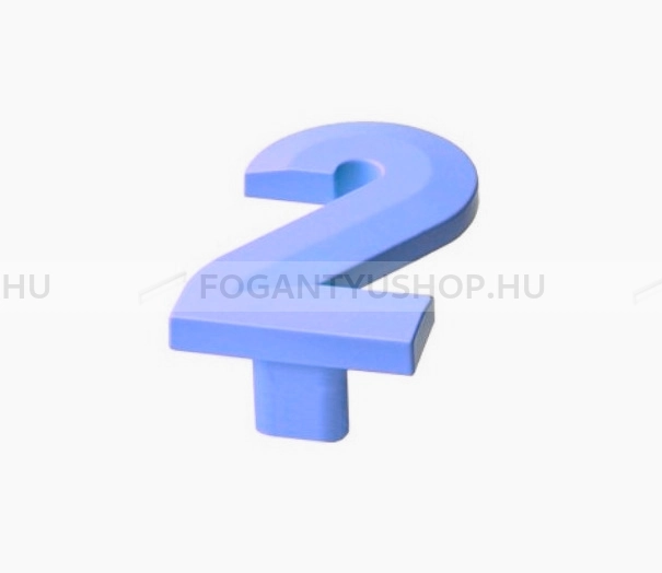 RUJZ DESIGN Fogantyú - Gyerek szám 2 számjegy 64 600.02 modra barby modra barby modra barby - furattáv 64 mm - Barbi kék modra barby - Műanyag - Színes gyerekbútor fogantyú