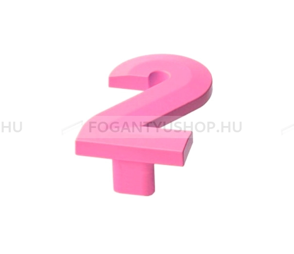 RUJZ DESIGN Bútor fogantyú - Gyerek szám 2 számjegy 64 600.02 Barbi lila - furattáv 64 mm - Barbi lila vijola barby - Farmer szövet - Színes gyerekbútor fogantyú