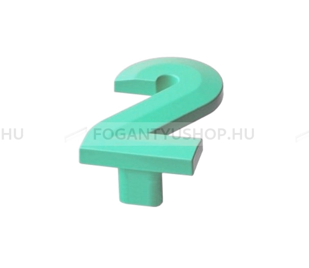 RUJZ DESIGN Bútor fogantyú - Gyerek szám 2 számjegy 64 600.02 Barbi - furattáv 64 mm - Barbi zöld zelena barby - Farmer szövet - Színes gyerekbútor fogantyú