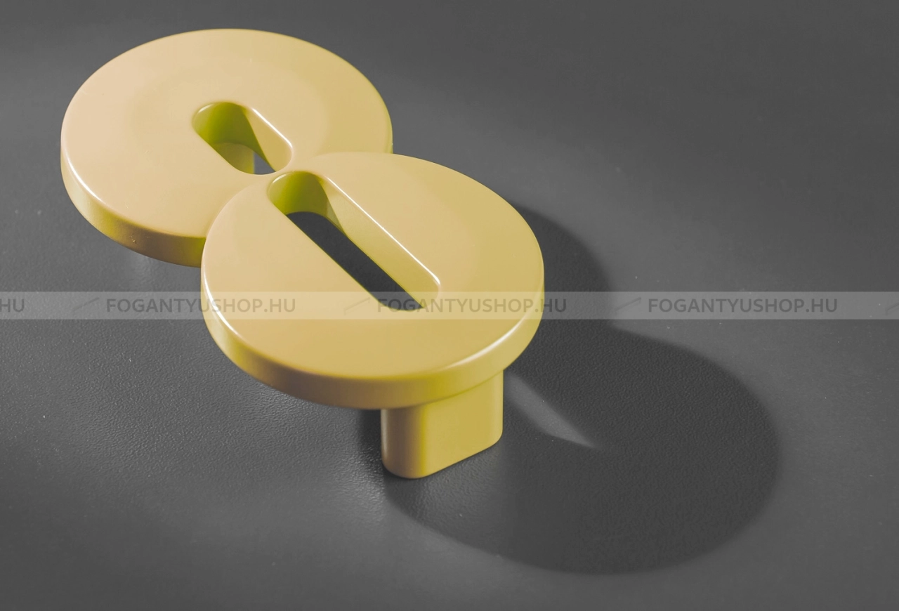 RUJZ DESIGN Bútor fogantyú - Gyerek szám 8 számjegy 64 600.08 Barbi - furattáv 64 mm - Barbi sárga rumena barby - Farmer szövet - Színes gyerekbútor fogantyú