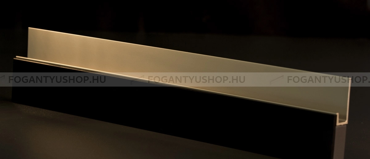 RUJZ DESIGN Bútor fogantyú - us 2159B - Ezüst Silver - ABS műanyag - Bútorajtó élébe marható, süllyeszthető fém fogantyú