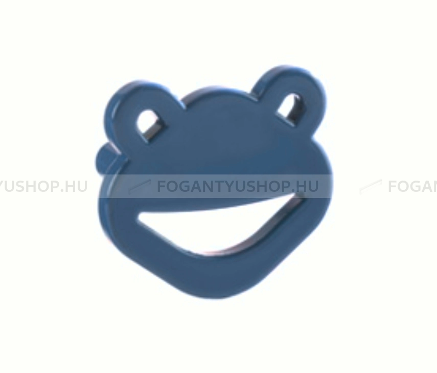 RUJZ DESIGN Fogantyú - Gyerek béka 32 472.52 Sötétkék - furattáv 32 mm - Sötétkék modra1 - Farmer szövet - Mesefigurás, állatos gyerekbútor fogantyú