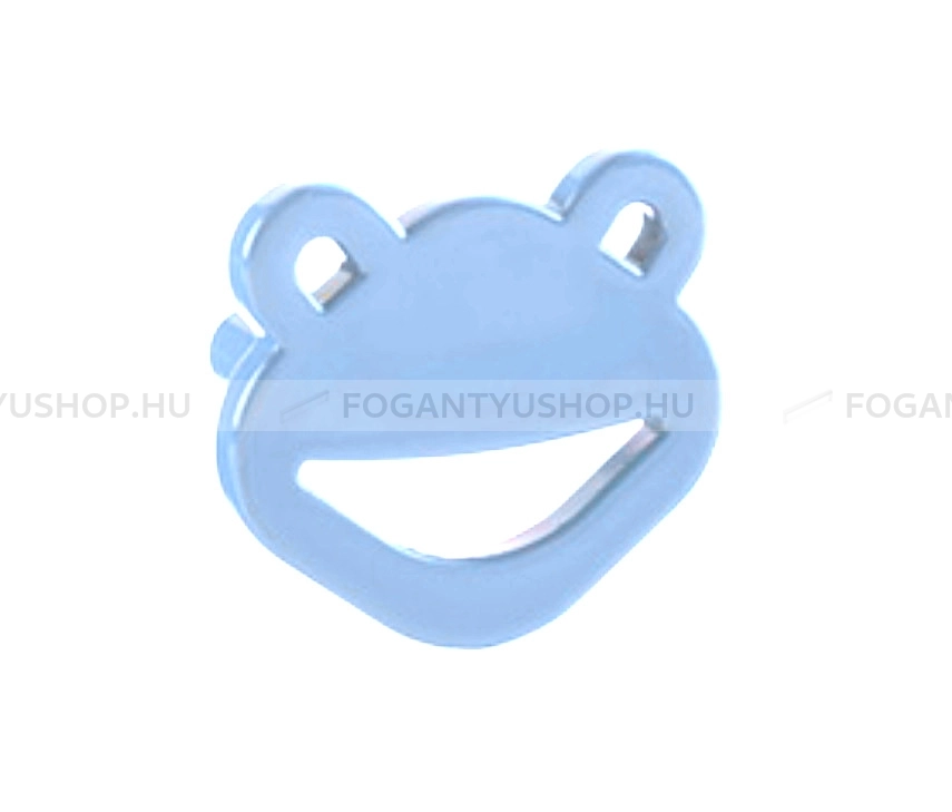 RUJZ DESIGN Fogantyú - Gyerek béka 32 472.52 Barbi - furattáv 32 mm - Barbi kék modra barby - Farmer szövet - Mesefigurás, állatos gyerekbútor fogantyú