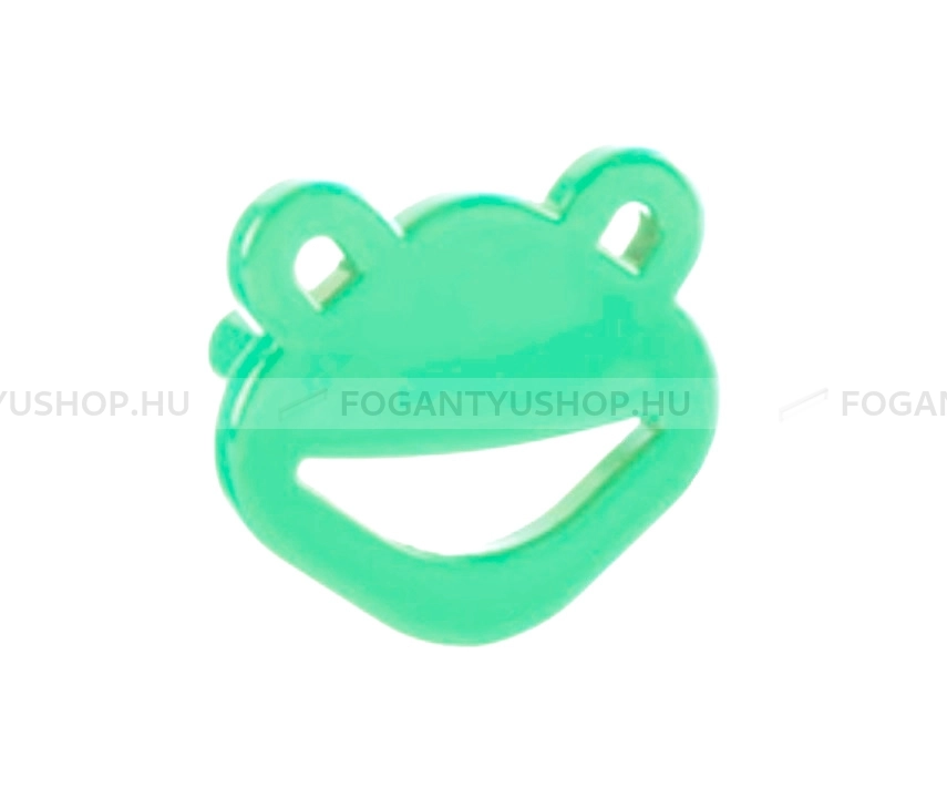 RUJZ DESIGN Bútor fogantyú - Gyerek béka 32 472.52 zelena barby zelena barby zelena barby - furattáv 32 mm - Barbi zöld zelena barby - Műanyag - Mesefigurás, állatos gyerekbútor fogantyú