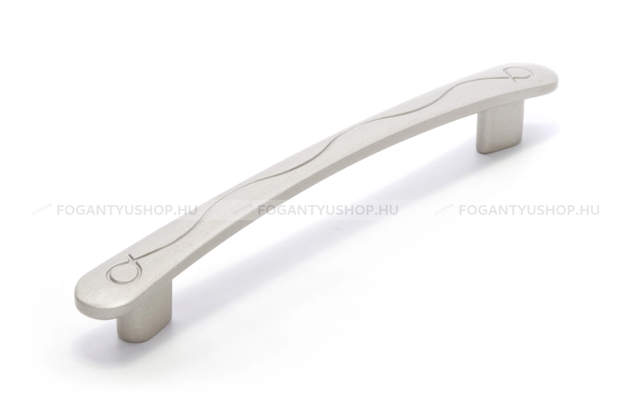 RUJZ DESIGN Fogantyú - 128 236.16 - furattáv 128 mm - Ezüst inox (szálcsiszolt) SNiL - Zamak fém ötvözet - Egy méretben gyártott fém bútorfogantyú