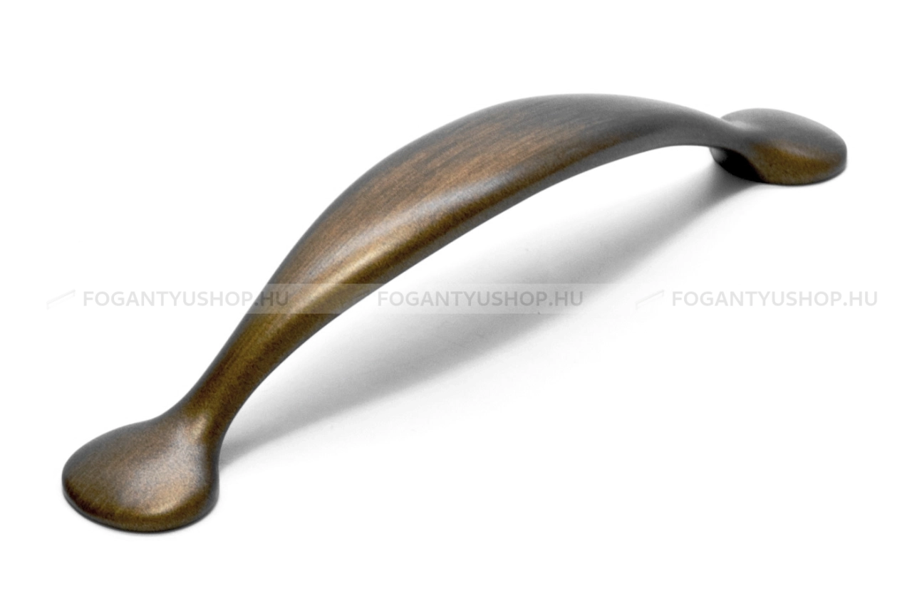 RUJZ DESIGN Fogantyú - 128 mm - 269.22 - Antik patina barna - Zamak fém ötvözet - Klasszikus, vintage, antik fém bútorfogantyú