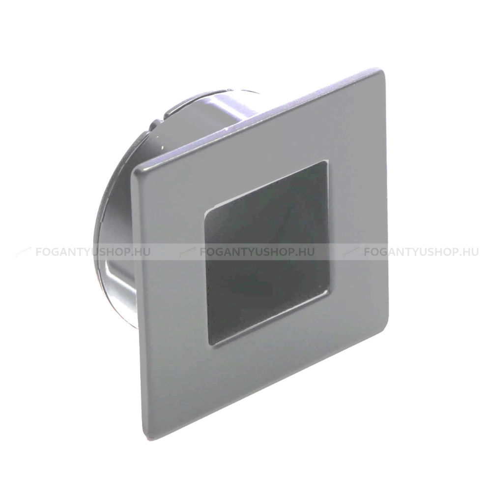RUJZ DESIGN Fogantyú - 28 u9.41-41 - furattáv 28 mm - Ezüst inox (szálcsiszolt) SNiL - Zamak fém ötvözet - Bútorajtó felületébe marható, süllyeszthető fém fogantyú