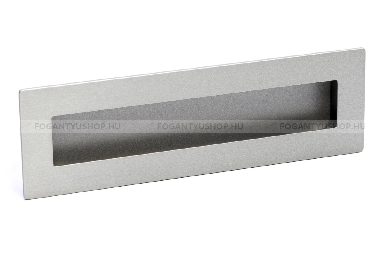 RUJZ DESIGN Fogantyú - 160 u9.175-55 - furattáv 160 mm - Matt króm MCrL - Zamak fém ötvözet - Bútorajtó felületébe marható, süllyeszthető fém fogantyú