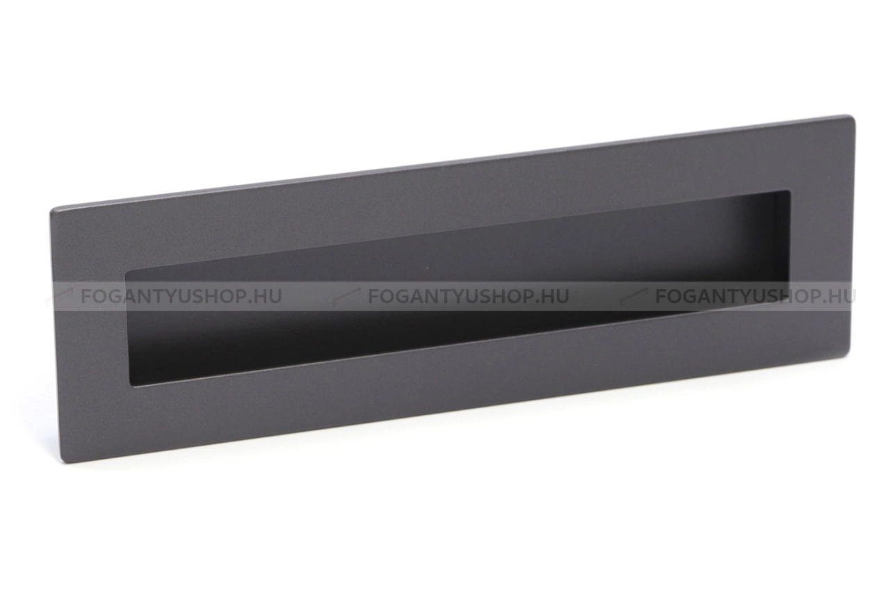 RUJZ DESIGN Bútorfogantyú - 160 u9.175-55 Festett - furattáv 160 mm - Festett titán szürke TitL - Zamak fém ötvözet - Bútorajtó felületébe marható, süllyeszthető fém fogantyú