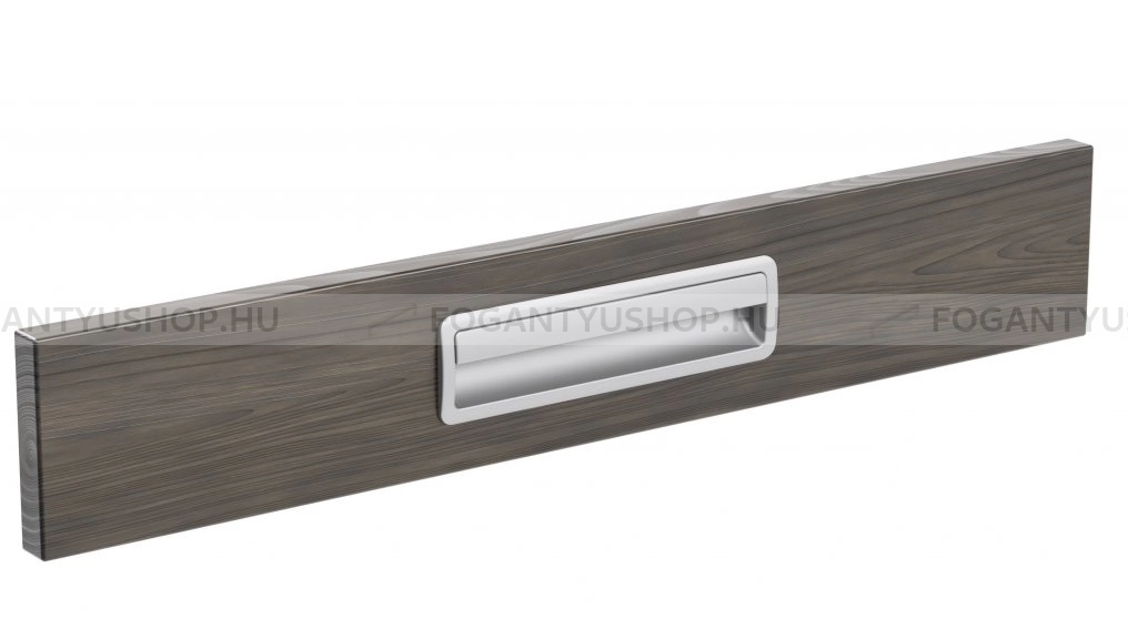 RUJZ DESIGN Bútor fogantyú - 160 u7.180-40 - furattáv 160 mm - Fényes króm Cr, Matt króm MCrL - Zamak fém ötvözet, Farmer szövet - Bútorajtó felületébe marható, süllyeszthető fém fogantyú