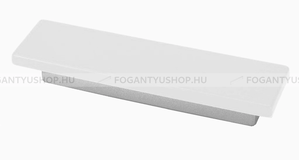 RUJZ DESIGN Bútor fogantyú - 64 597.22 - furattáv 64 mm - Matt króm MCrL, Fehér belo - Farmer szövet - Színes műanyag bútorfogantyú