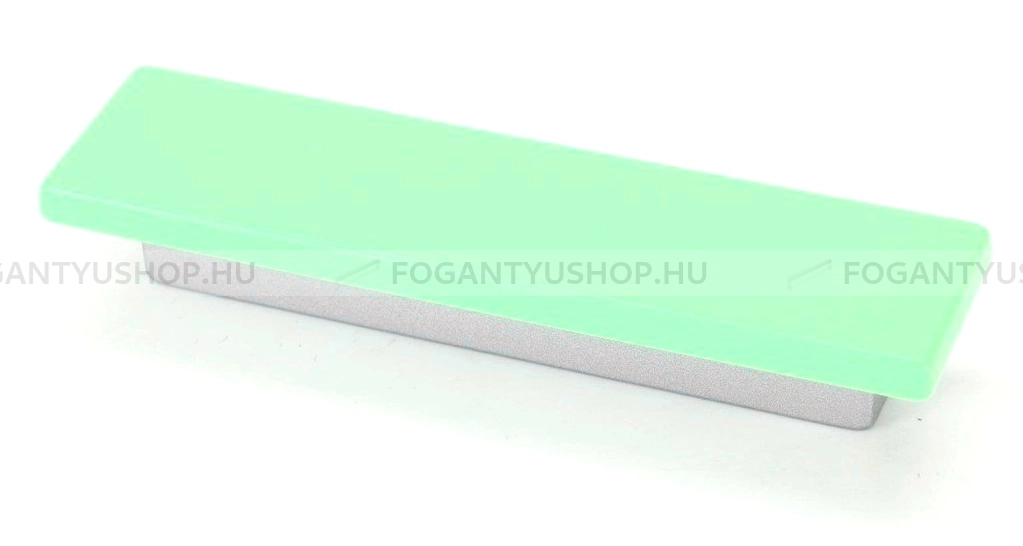 RUJZ DESIGN Bútorfogantyú - 64 597.22 Barbi - furattáv 64 mm - Matt króm MCrL, Barbi zöld zelena barby - Farmer szövet - Színes műanyag bútorfogantyú