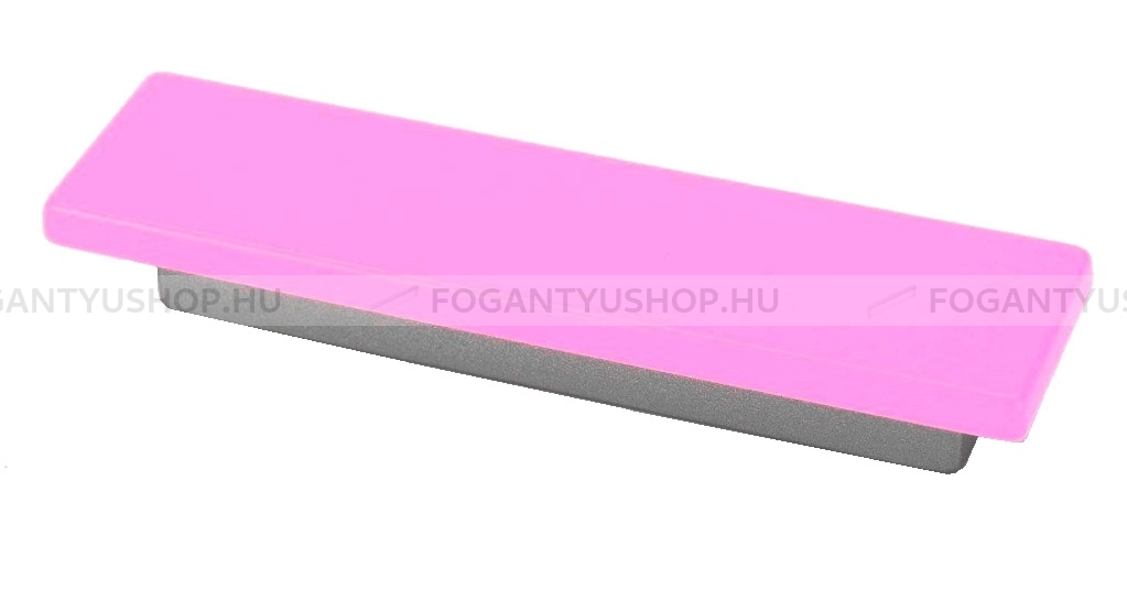 RUJZ DESIGN Bútor fogantyú - 64 597.22 Barbi lila - furattáv 64 mm - Matt króm MCrL, Barbi lila vijola barby - Farmer szövet - Színes műanyag bútorfogantyú