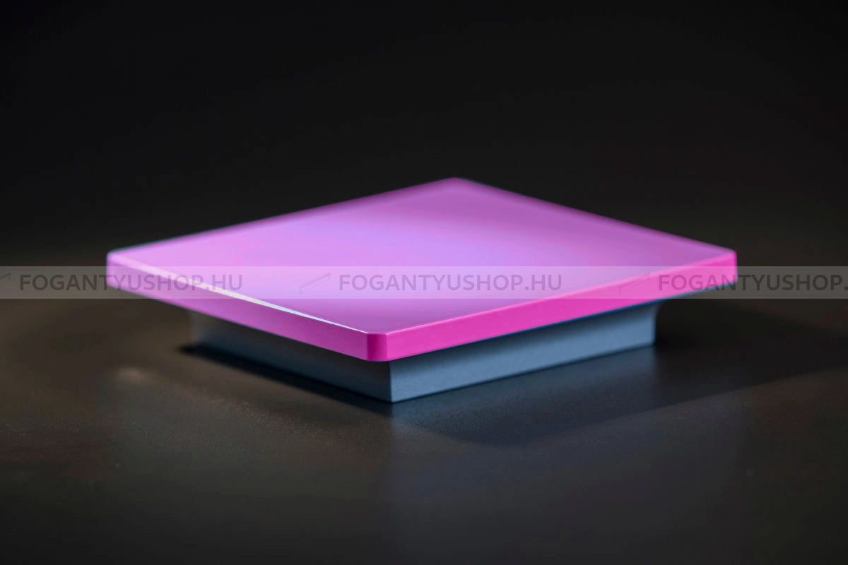 RUJZ DESIGN Fogantyú - 596.22 - Matt króm - Barbi lila - Színes műanyag bútorfogantyú