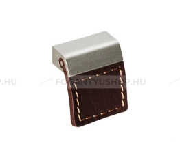RUJZ DESIGN Bútor fogantyú - 16 mm - 591.15 - Ezüst - Sötétbarna bőr - Alumínium - Bőr