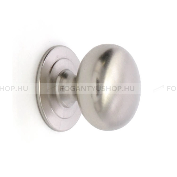 RUJZ DESIGN Gomb fogantyú - ms 6.25 - 1 furatos - Ezüst inox (szálcsiszolt) SNiL - Zamak fém ötvözet - Fém gombfogantyú, bútorgomb (szögletes, kerek)