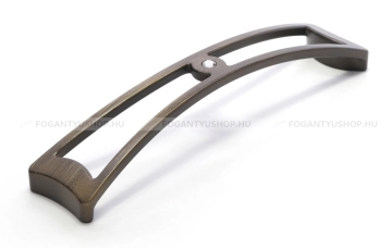 RUJZ DESIGN Fogantyú - 128 mm - 589.02 - Antik patina barna - Átlátszó kristály - Zamak fém ötvözet - Swarovski kristály