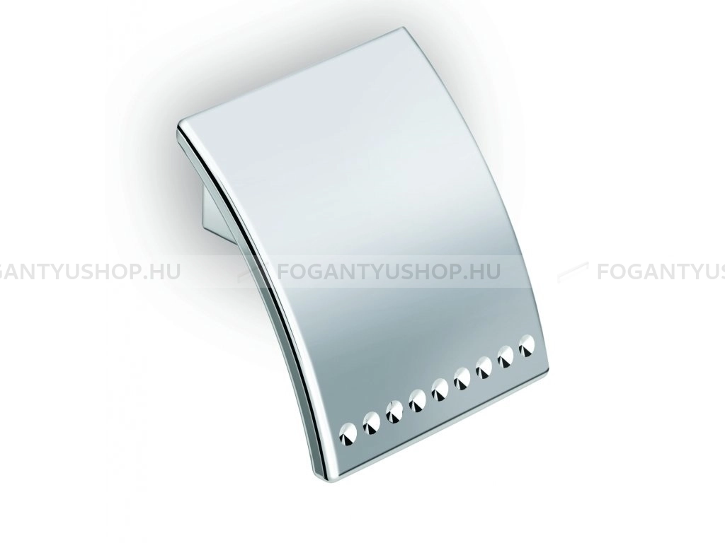 RUJZ DESIGN Gombfogantyú - 16 362.21b - furattáv 16 mm - Ezüst inox (szálcsiszolt) SNiL - Zamak fém ötvözet - Fém gombfogantyú, bútorgomb (szögletes, kerek)