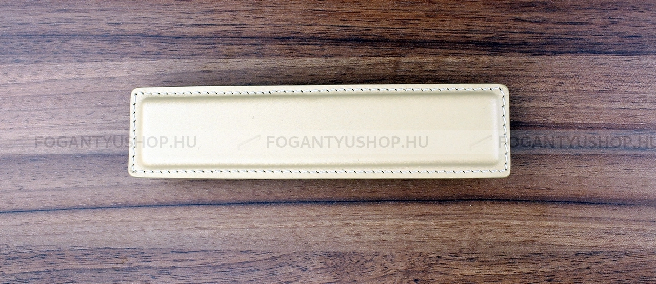 RUJZ DESIGN Fogantyú - 516.30f - Matt króm MCrL, Bézs bőr  - Zamak fém ötvözet, Bőr - Bőrrel kombinált fém bútorfogantyú