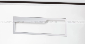 VIEFE Fogantyú Fogantyú POCKET - fehér hátlappal - 192 mm - Fényes króm - Festett fehér - Zamak fém ötvözet - Bútor - 192 mm - Fényes króm - Festett fehér - Zamak fém ötvözet