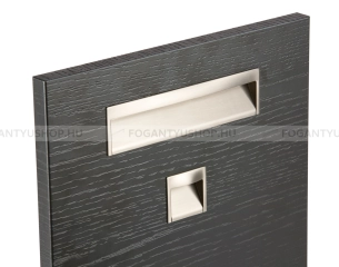 VIEFE Bútor fogantyú Bútor fogantyú WAVE - Szálcsiszolt nikkel - Zamak fém ötvözet - Bútorajtó felületébe marható, süllye -  - Zamak fém ötvözet