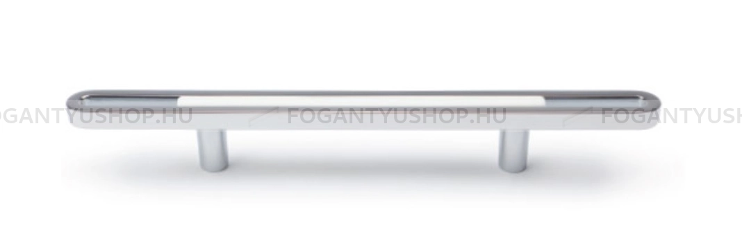 VIEFE-Fogantyu-CLIP---Fenyes-krom---Feher---Szines-akrillal-kombinalt-fem-butorfogantyu