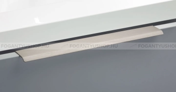 VIEFE Bútor fogantyú CURVE - Szálcsiszolt nikkel - Alumínium - Bútorajtó élére ültethető fém fogantyú