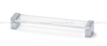 VIEFE Bútor fogantyú Bútor fogantyú GLASS HANDLE - Fényes króm - Átlátszó üveg - Zamak fém ötvözet - Üveg - Edzett üvegge - Fényes króm - Átlátszó üveg - Zamak fém ötvözet - Üveg