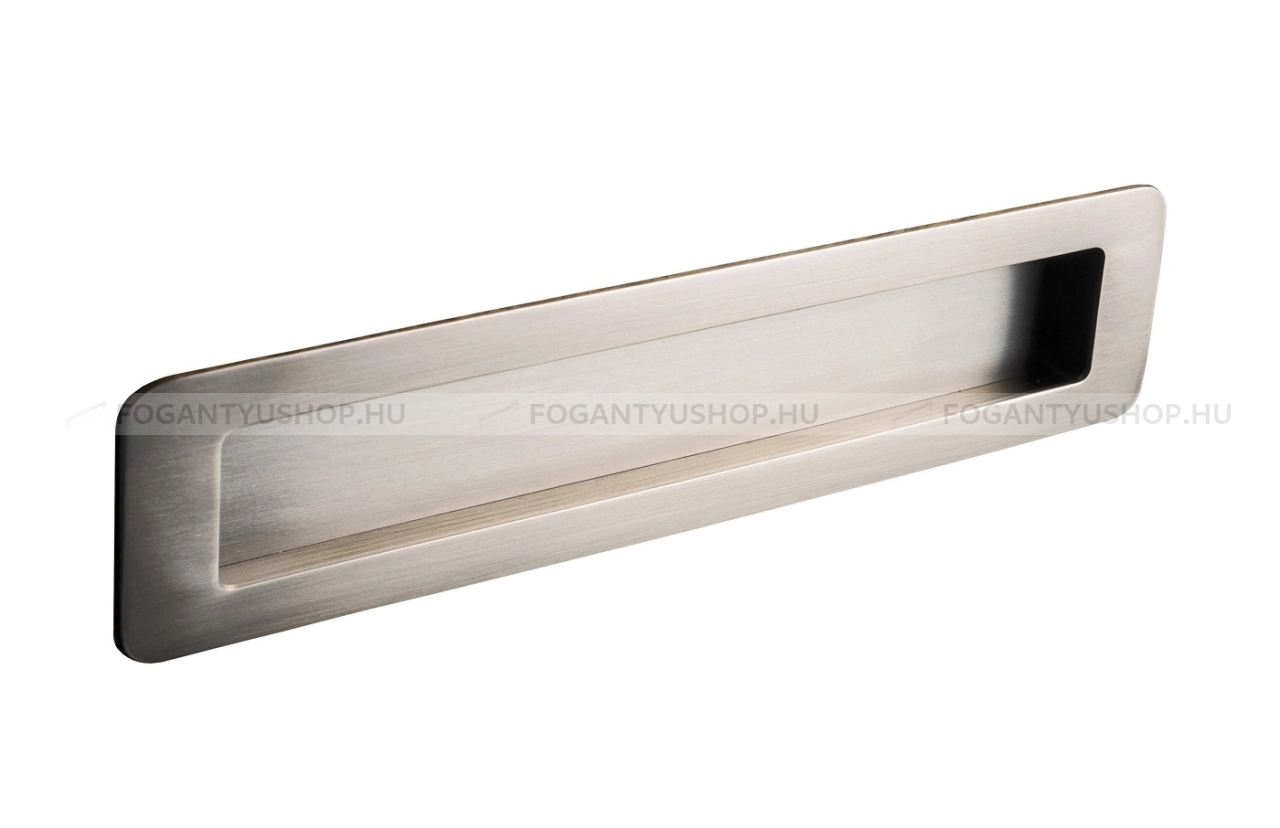 VIEFE Fogantyú - LOW hátlappal - Csiszolt nikkel Z23 - Zamak fém ötvözet - Bútorajtó felületébe marható, süllyeszthető fém fogantyú