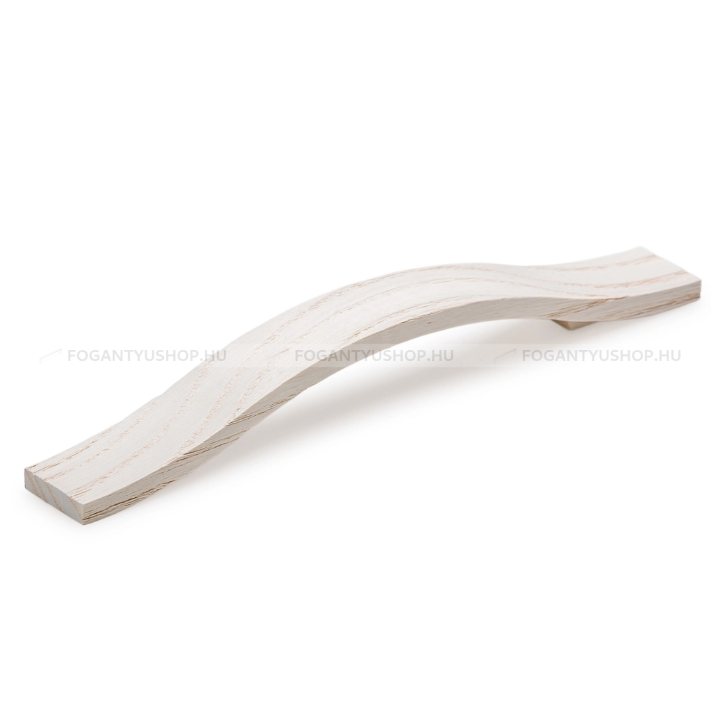 VIEFE Fogantyú - CALIN 160 Fehérített - furattáv 160 mm - Csiszolt fehér W02 - Gumi - Fa bútorfogantyú