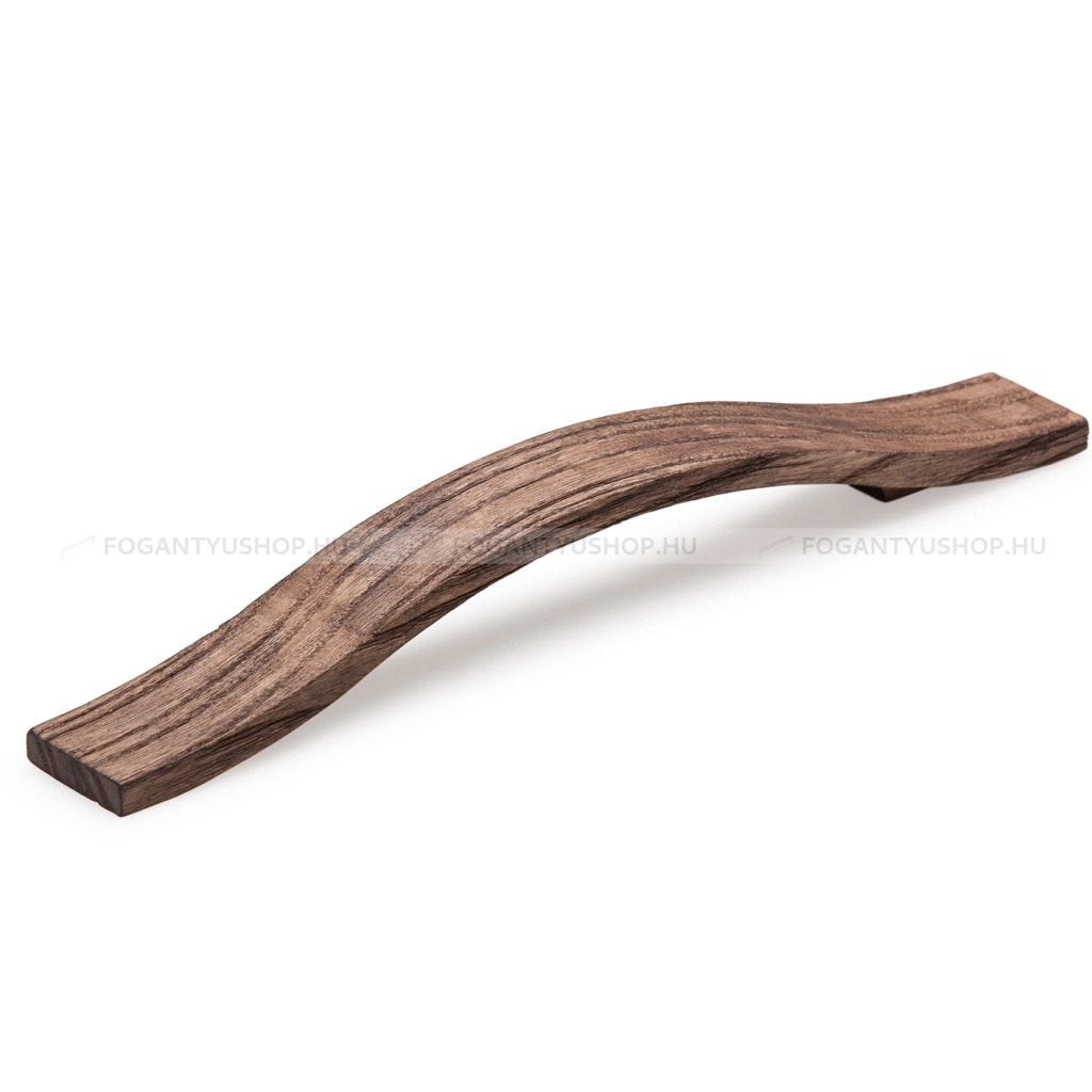 VIEFE Fogantyú - CALIN 160 Amerikai diófa - furattáv 160 mm - Csiszolt barna W08 - Gumi - Fa bútorfogantyú