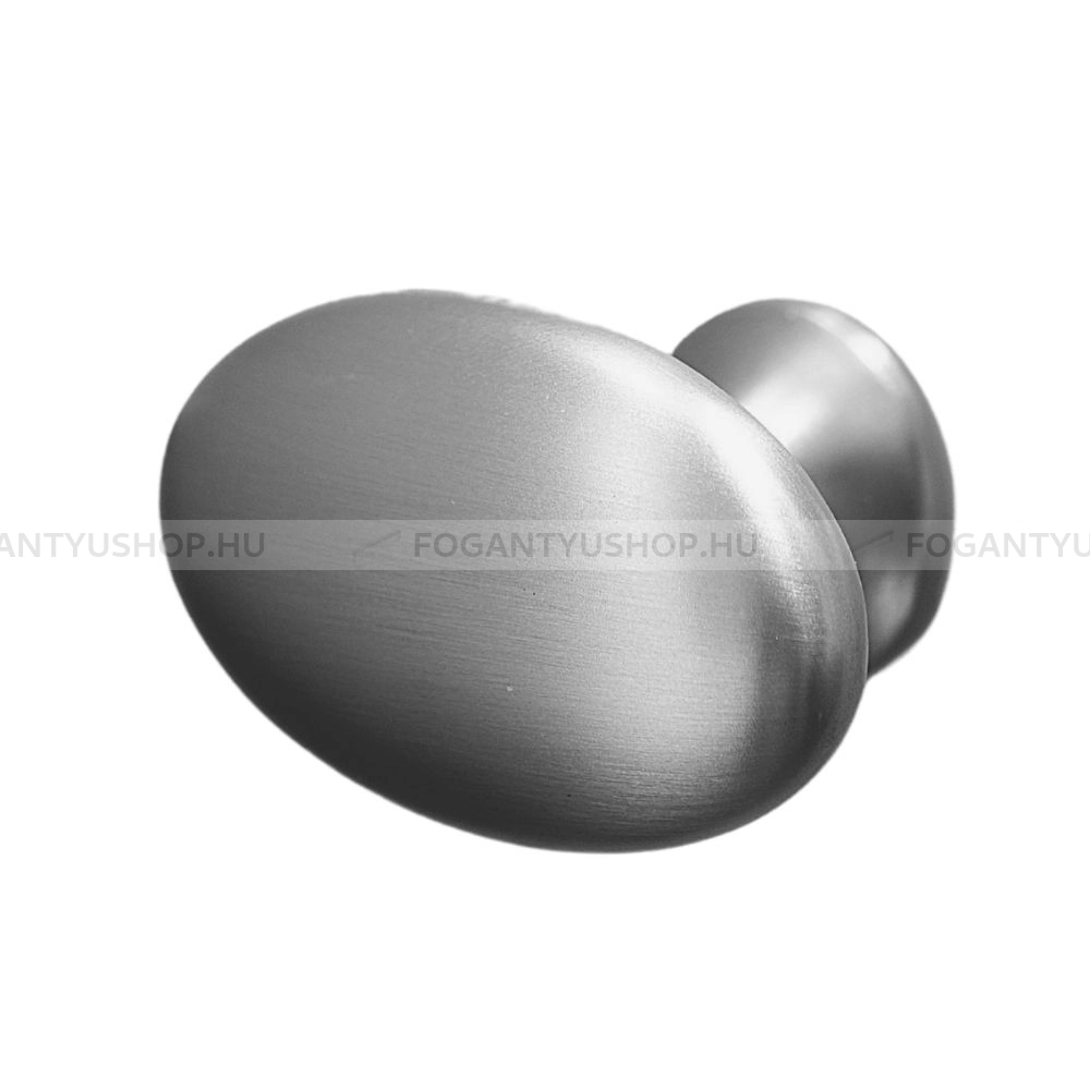 FURNIPART Bútor fogantyú - OVAL - 1 furatos - Fényes szálcsiszolt  - Márvány - Rozsdamentes acél - inox fém bútorfogantyú