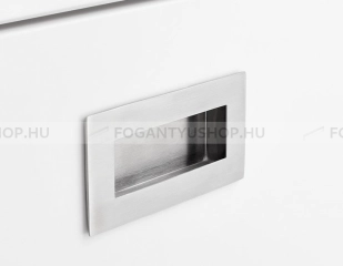 FURNIPART Bútor fogantyú SQUARE - Fényes szálcsiszolt - Inox / Rozsdamentes acél