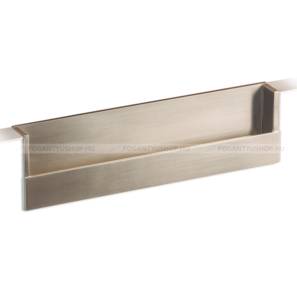 VIEFE Bútorfogantyú - FLAT 160 - furattáv 160 mm - Csiszolt nikkel Z23 - Zamak fém ötvözet - Bútorajtó élébe marható, süllyeszthető fém fogantyú