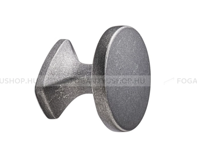 FURNIPART Gomb fogantyú - CLASSIC KNOB - 1 furatos - Vintage grafit Vint2 - Zamak fém ötvözet - Antikolt, vintage fém gombfogantyú (szögletes, kerek)