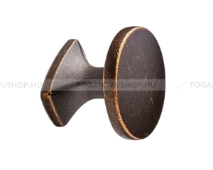 FURNIPART Fogantyú CLASSIC KNOB - 1 furatos - Sötét antik barna - Zamak fém ötvözet