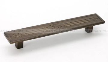 RUJZ DESIGN Bútor fogantyú - 128 mm - 516.30c - Antik patina barna - Zamak fém ötvözet